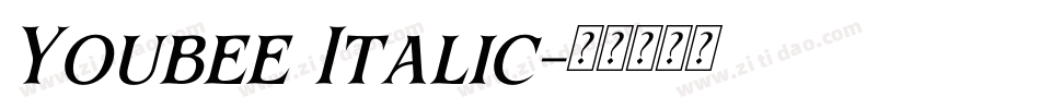 Youbee Italic字体转换